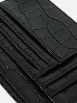 Sacs Et Porte-Monnaie|Primark Porte-cartes Effet Croco à Initiale Noir