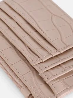 Sacs Et Porte-Monnaie|Primark Porte-cartes Effet Croco à Initiale Rose poudré