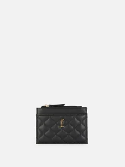 Sacs Et Porte-Monnaie|Primark Porte-cartes Matelassé à Initiale Noir