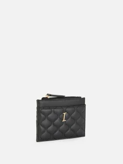 Sacs Et Porte-Monnaie|Primark Porte-cartes Matelassé à Initiale Noir