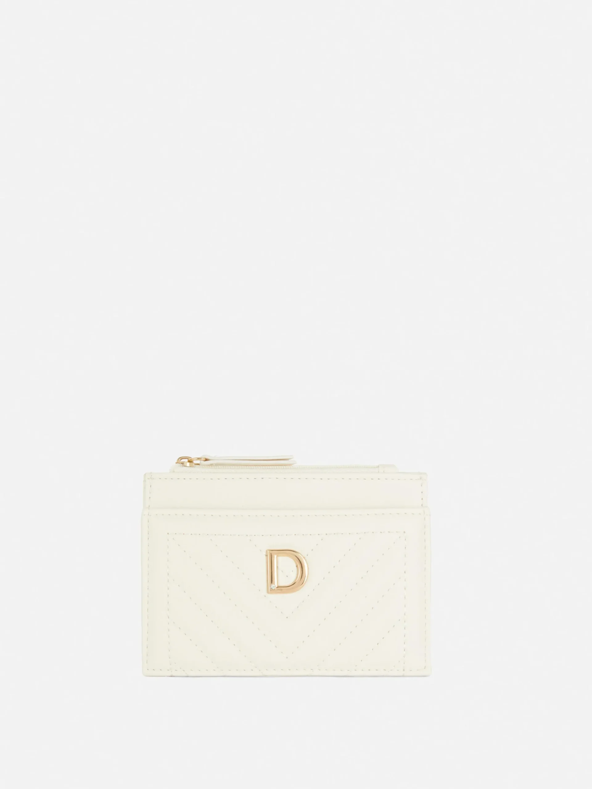 Sacs Et Porte-Monnaie|Primark Porte-cartes Matelassé à Initiale Blanc