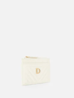 Sacs Et Porte-Monnaie|Primark Porte-cartes Matelassé à Initiale Blanc