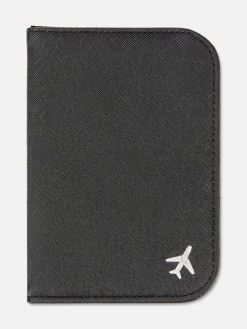 Accessoires Voyages|Primark Porte-passeport En Simili Cuir Noir