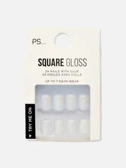 Faux Ongles|Primark PS... Faux Ongles Brillants Carrés Nude