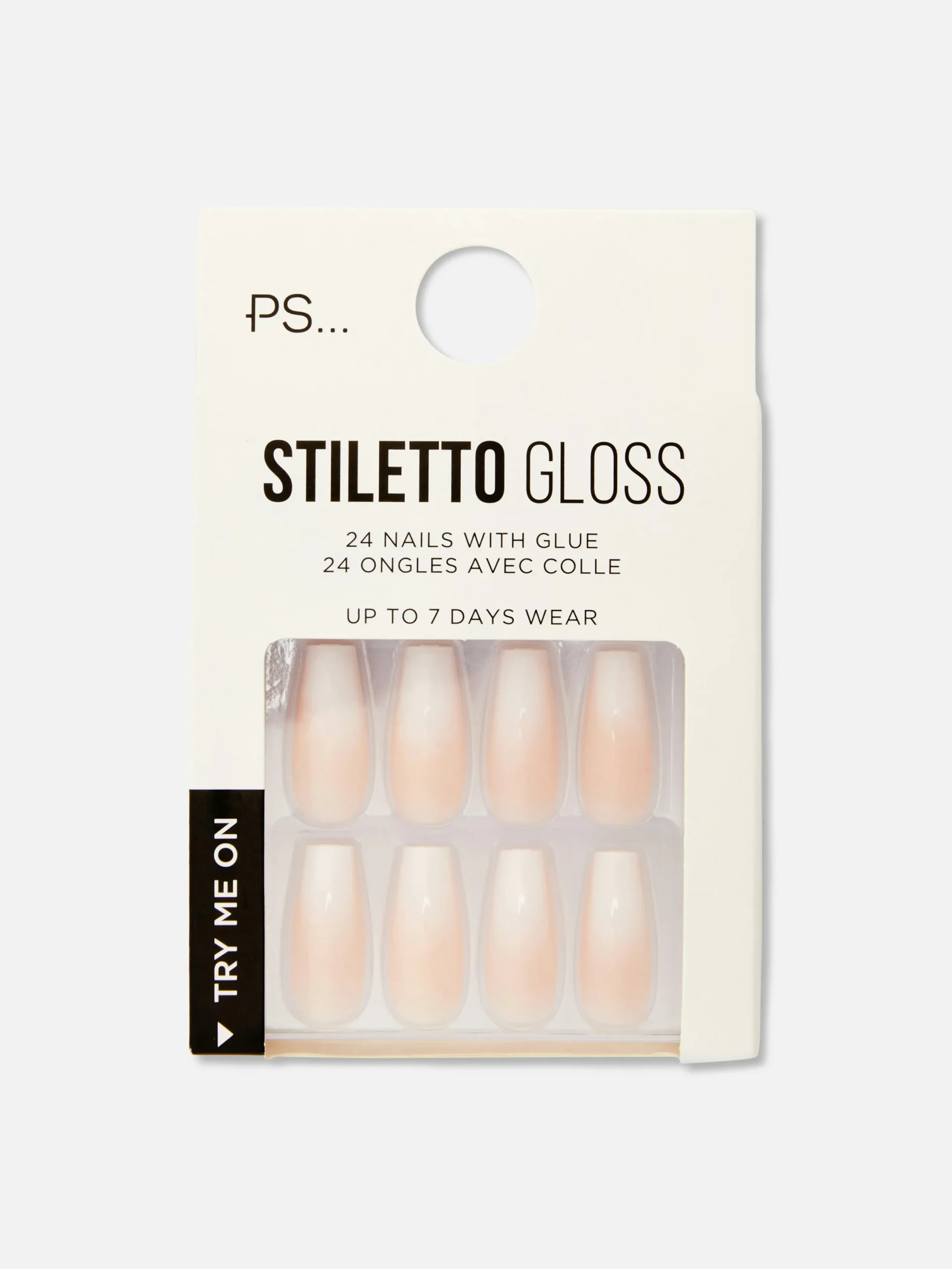 Faux Ongles|Primark PS... Faux Ongles Brillants Stiletto Effet Dégradé Nude