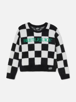 Beetlejuice|Tout Halloween|Primark Pull à Carreaux Beetlejuice Noir/Blanc