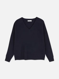 Pulls Et Gilets|Primark Pull à Col En V Essential Bleu marine