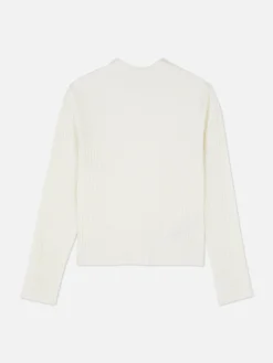 Pulls Et Gilets|Primark Pull à Col Ras Du Cou Côtelé Écru