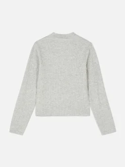 Pulls Et Gilets|Primark Pull à Col Ras Du Cou Côtelé Gris