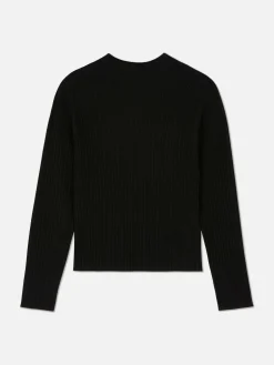 Pulls Et Gilets|Primark Pull à Col Ras Du Cou Côtelé Noir