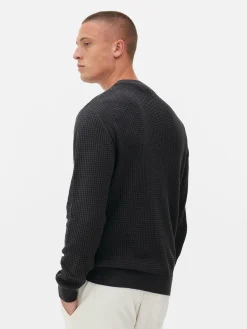 Pulls Et Gilets|Primark Pull à Col Ras-du-cou En Point De Panier Tressé Anthracite