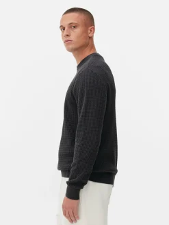 Pulls Et Gilets|Primark Pull à Col Ras-du-cou En Point De Panier Tressé Anthracite