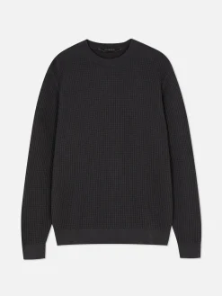 Pulls Et Gilets|Primark Pull à Col Ras-du-cou En Point De Panier Tressé Anthracite
