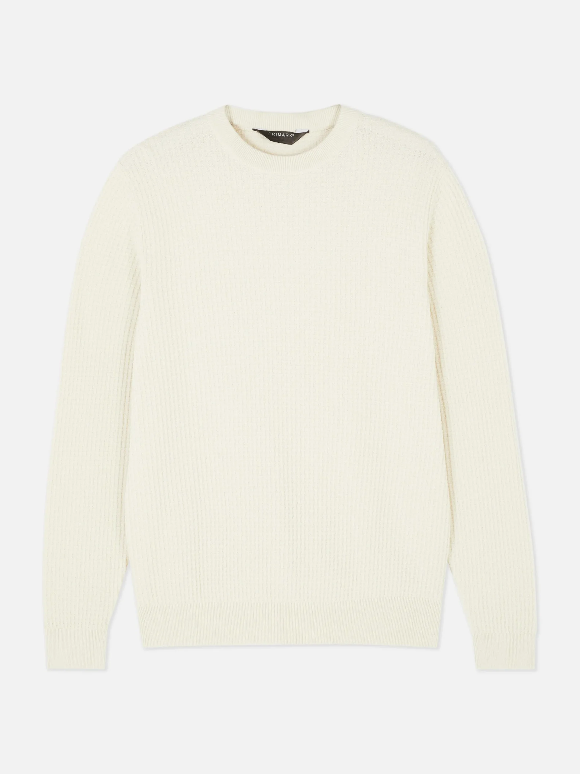 Pulls Et Gilets|Primark Pull à Col Ras-du-cou En Point De Panier Tressé Écru