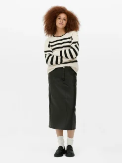 Pulls Et Gilets|Primark Pull à Col Ras-du-cou Et à Boutons Beige