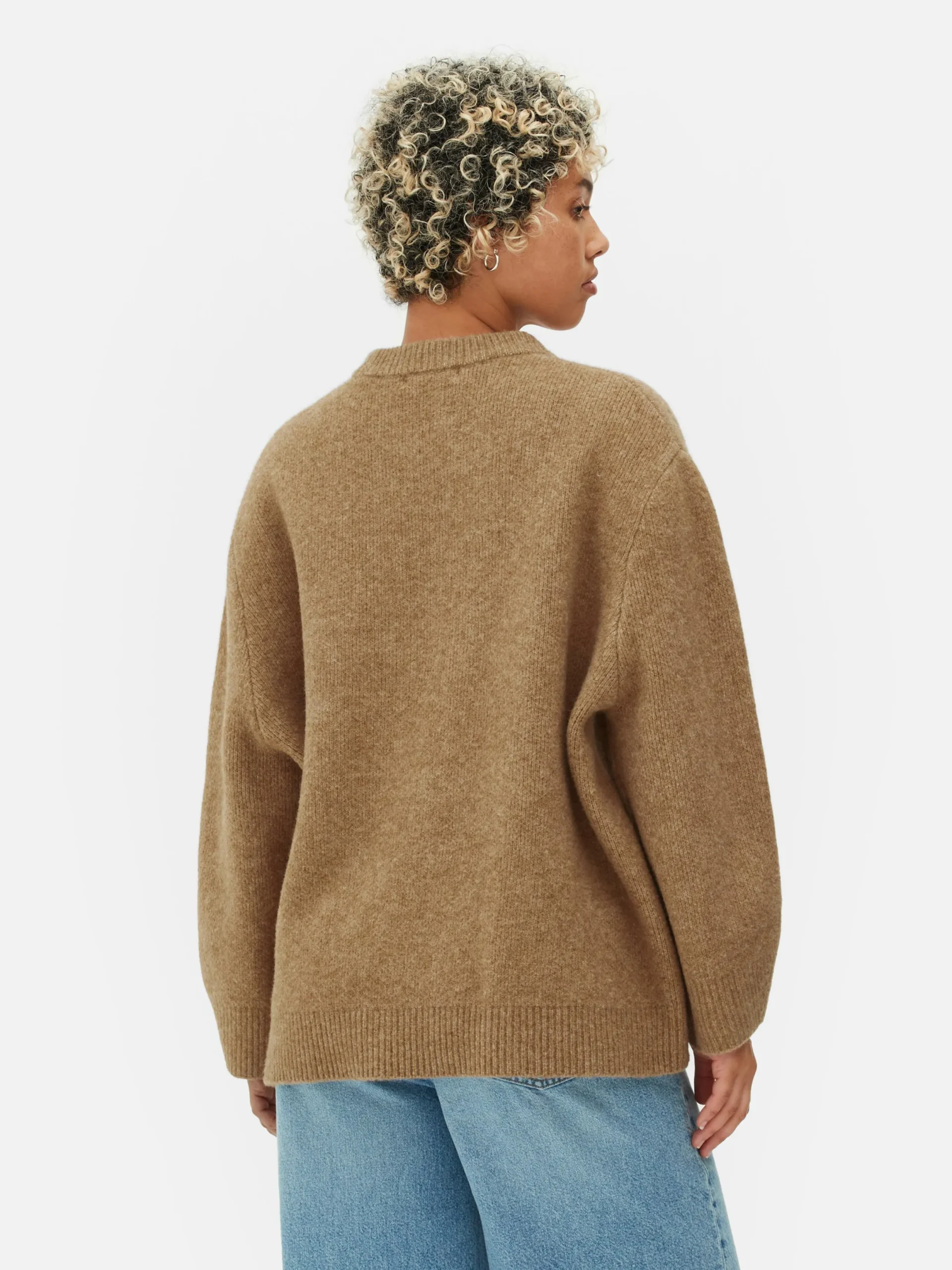 Pulls Et Gilets|Primark Pull à Col Ras-du-cou Oversize Camel