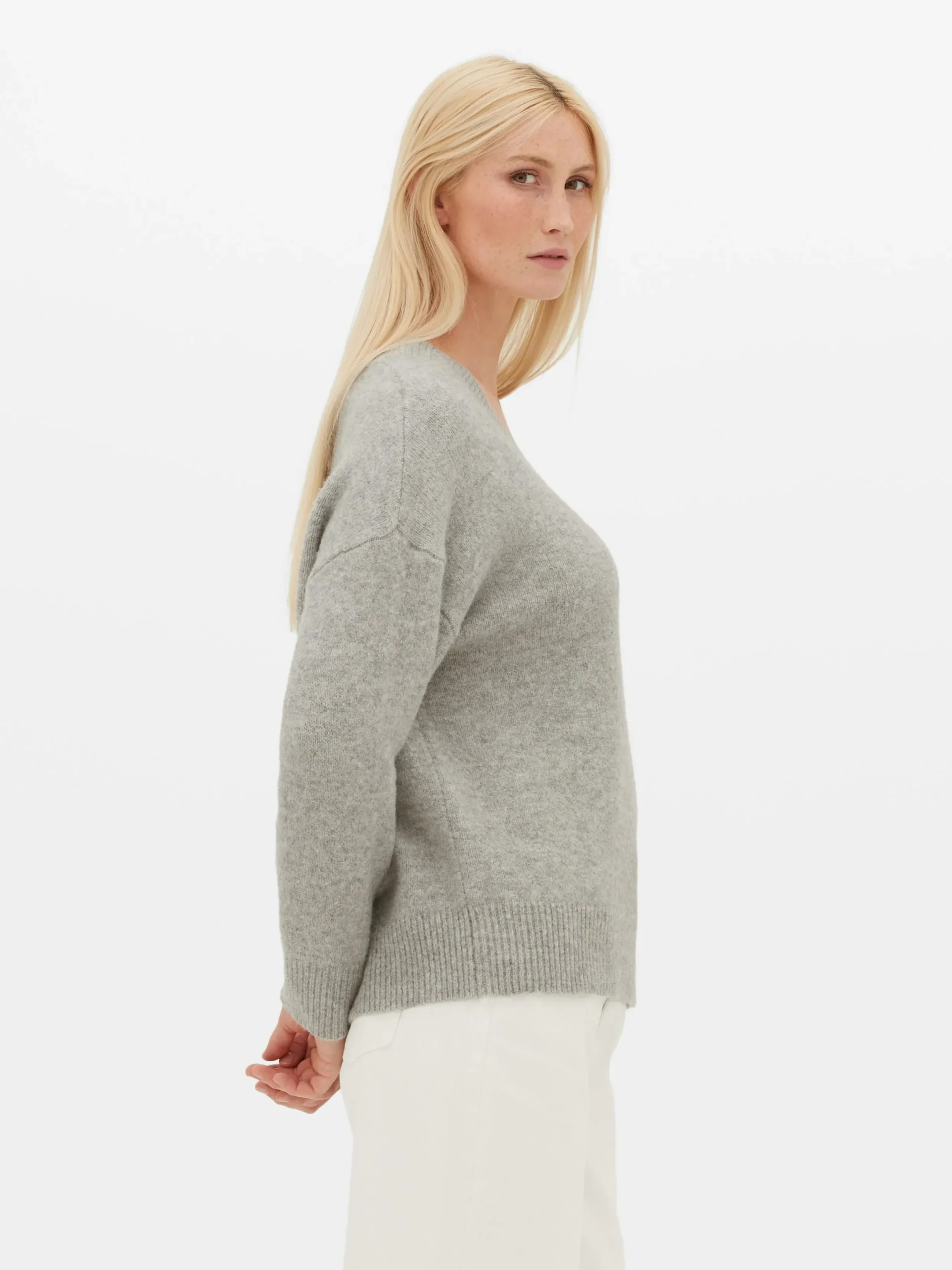 Pulls Et Gilets|Primark Pull Col V Gris