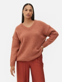 Pulls Et Gilets|Primark Pull Coupe Regular à Col En V Terracotta