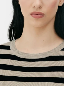Pulls Et Gilets|Primark Pull Court à Manches Courtes Naturel