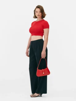 Pulls Et Gilets|Primark Pull Court à Manches Courtes Rouge