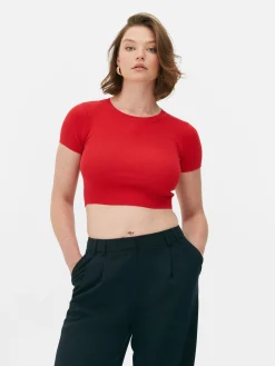 Pulls Et Gilets|Primark Pull Court à Manches Courtes Rouge