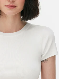 Pulls Et Gilets|Primark Pull Court à Manches Courtes Blanc