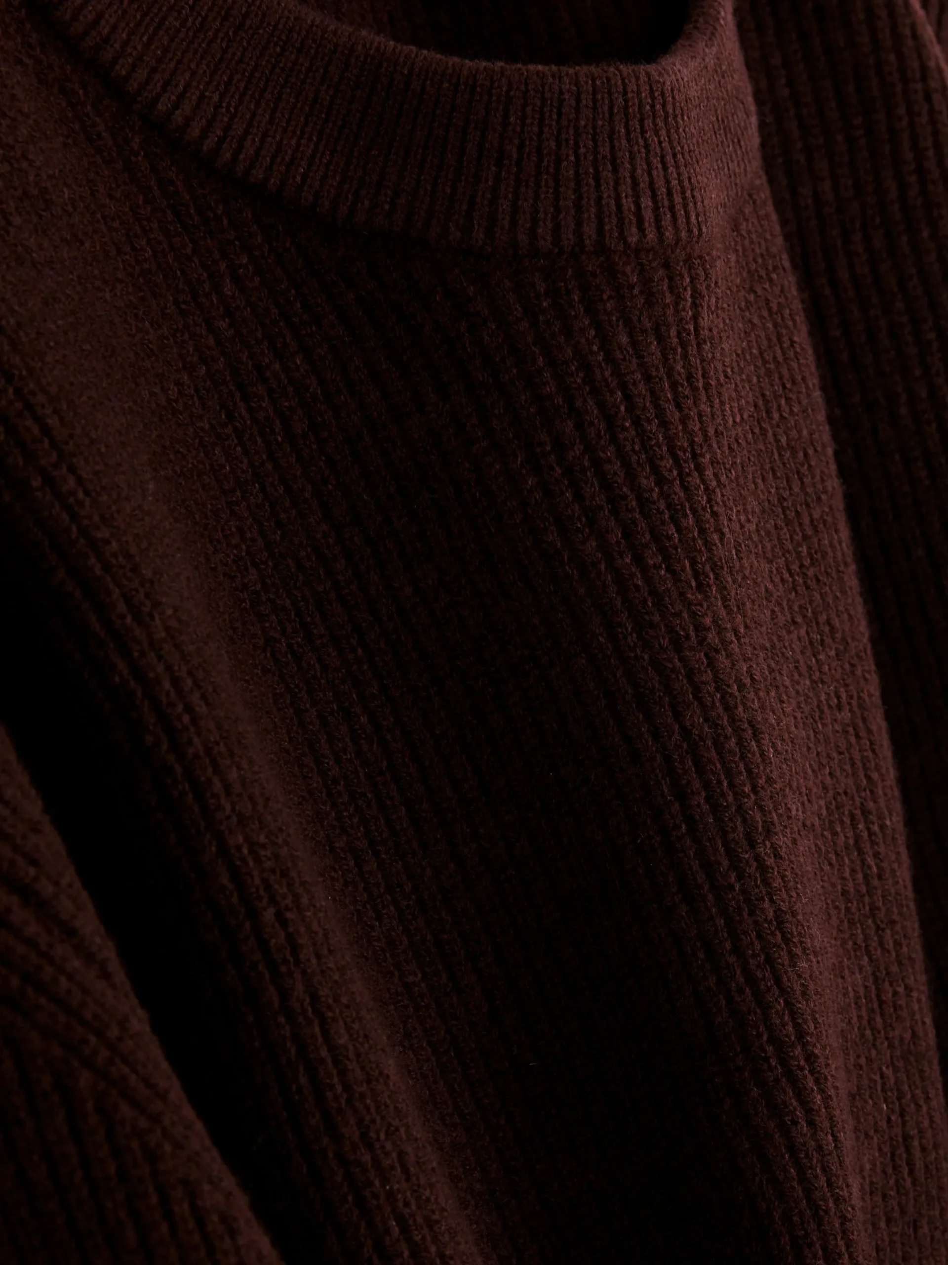 Pulls Et Gilets|Primark Pull Côtelé à Col Ras-du-cou Bordeaux