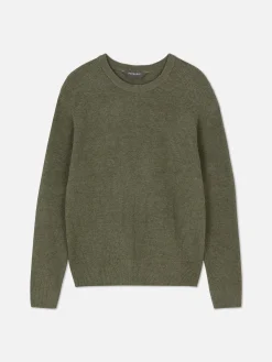 Pulls Et Gilets|Primark Pull Côtelé à Col Ras-du-cou Vert