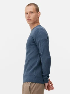 Pulls Et Gilets|Primark Pull Côtelé à Col Ras-du-cou Bleu