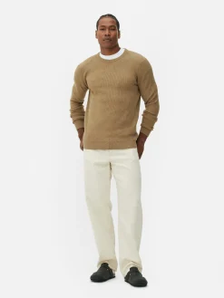 Pulls Et Gilets|Primark Pull Côtelé à Col Ras-du-cou Taupe