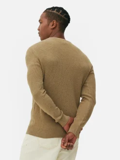 Pulls Et Gilets|Primark Pull Côtelé à Col Ras-du-cou Taupe