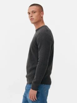 Pulls Et Gilets|Primark Pull Côtelé à Col Ras-du-cou Anthracite