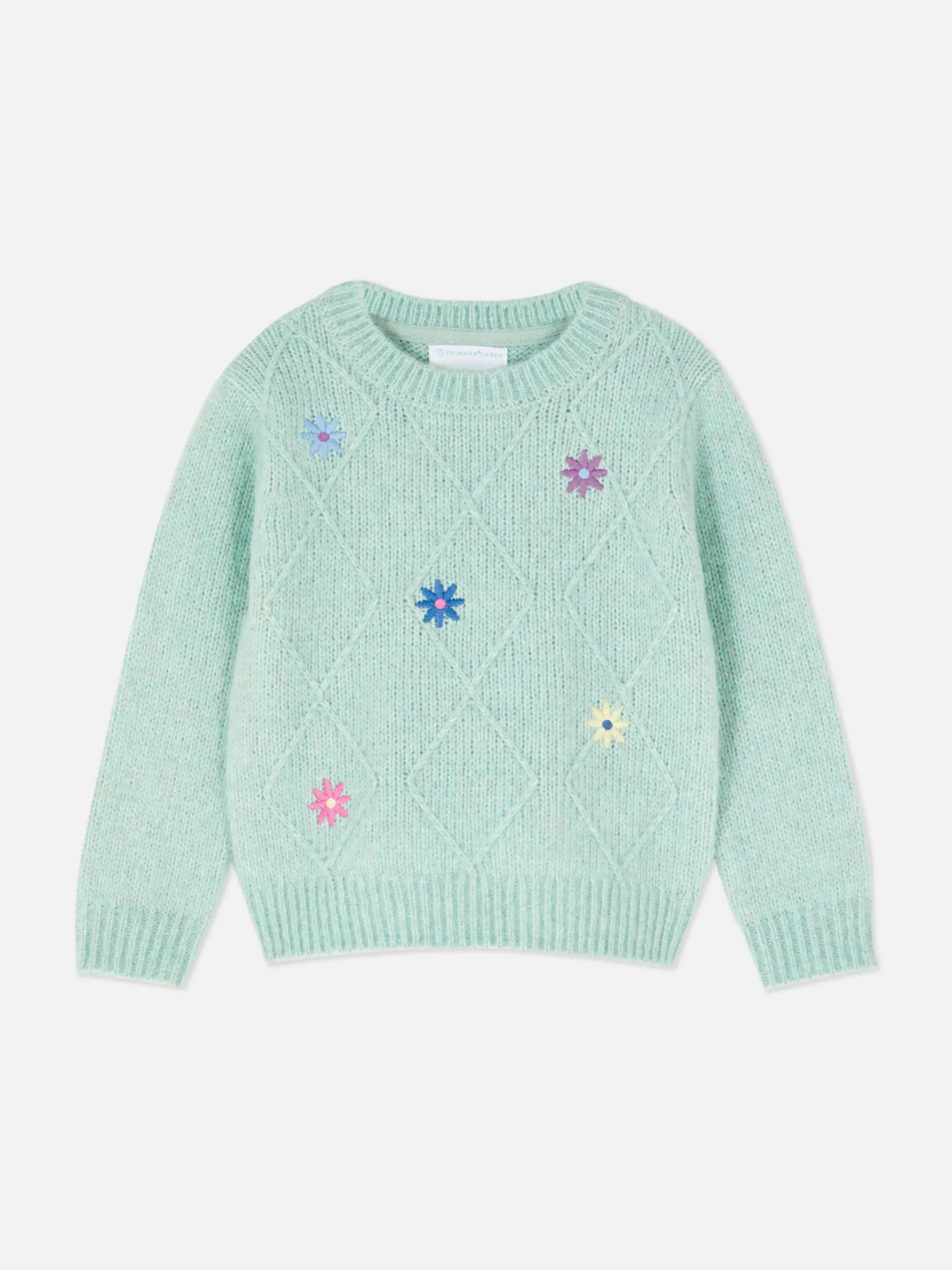 Pulls Et Gilets|Primark Pull En Maille à Fleurs Brodées Vert