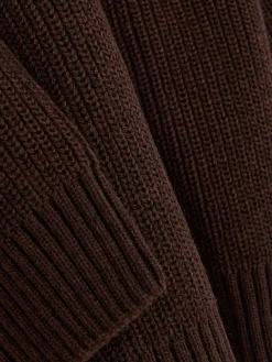 Pulls Et Gilets|Primark Pull En Maille Côtelée à Col Zippé Marron