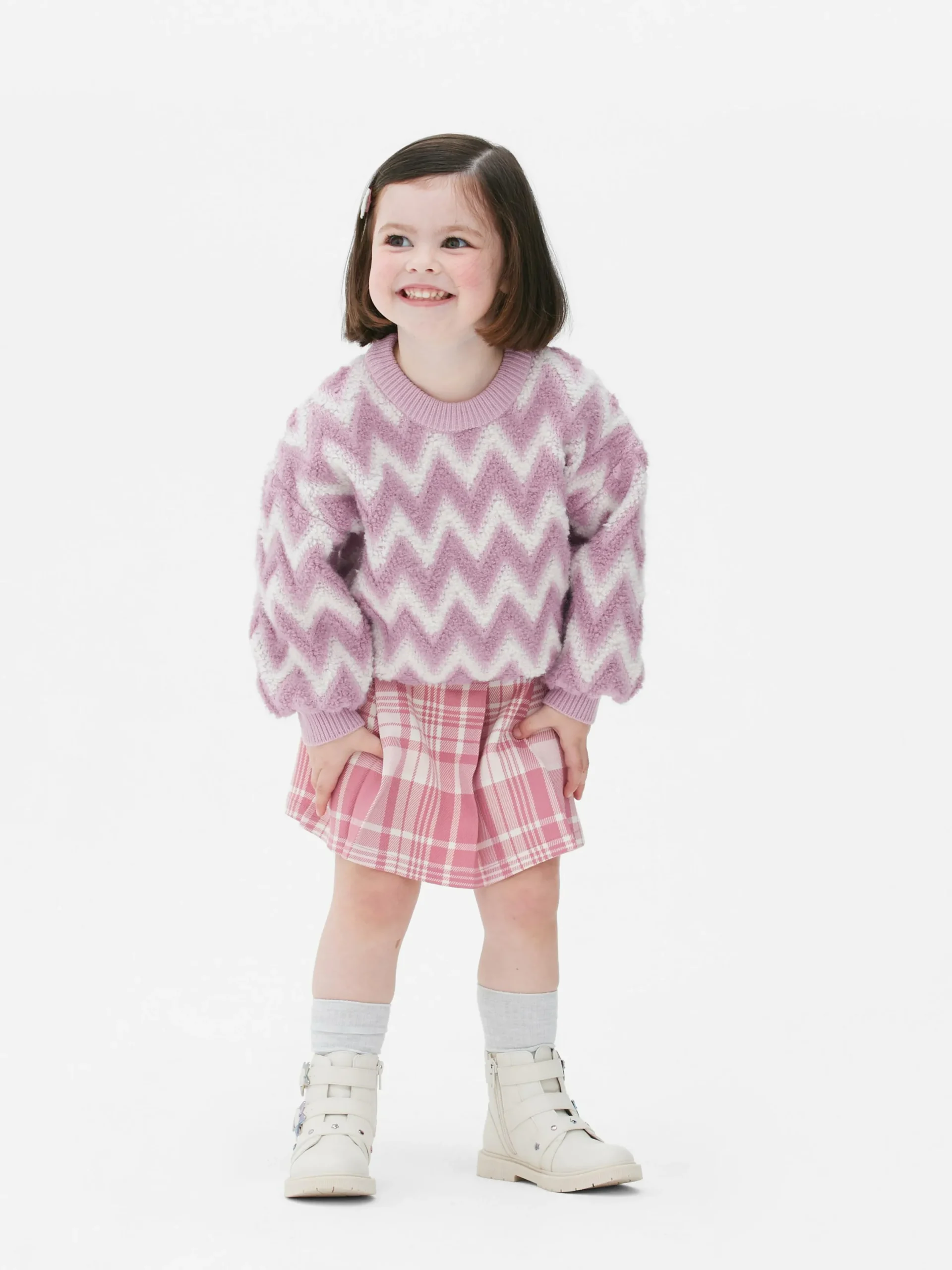 Pulls Et Gilets|Primark Pull En Maille Duveteuse à Motif Zigzag Rose