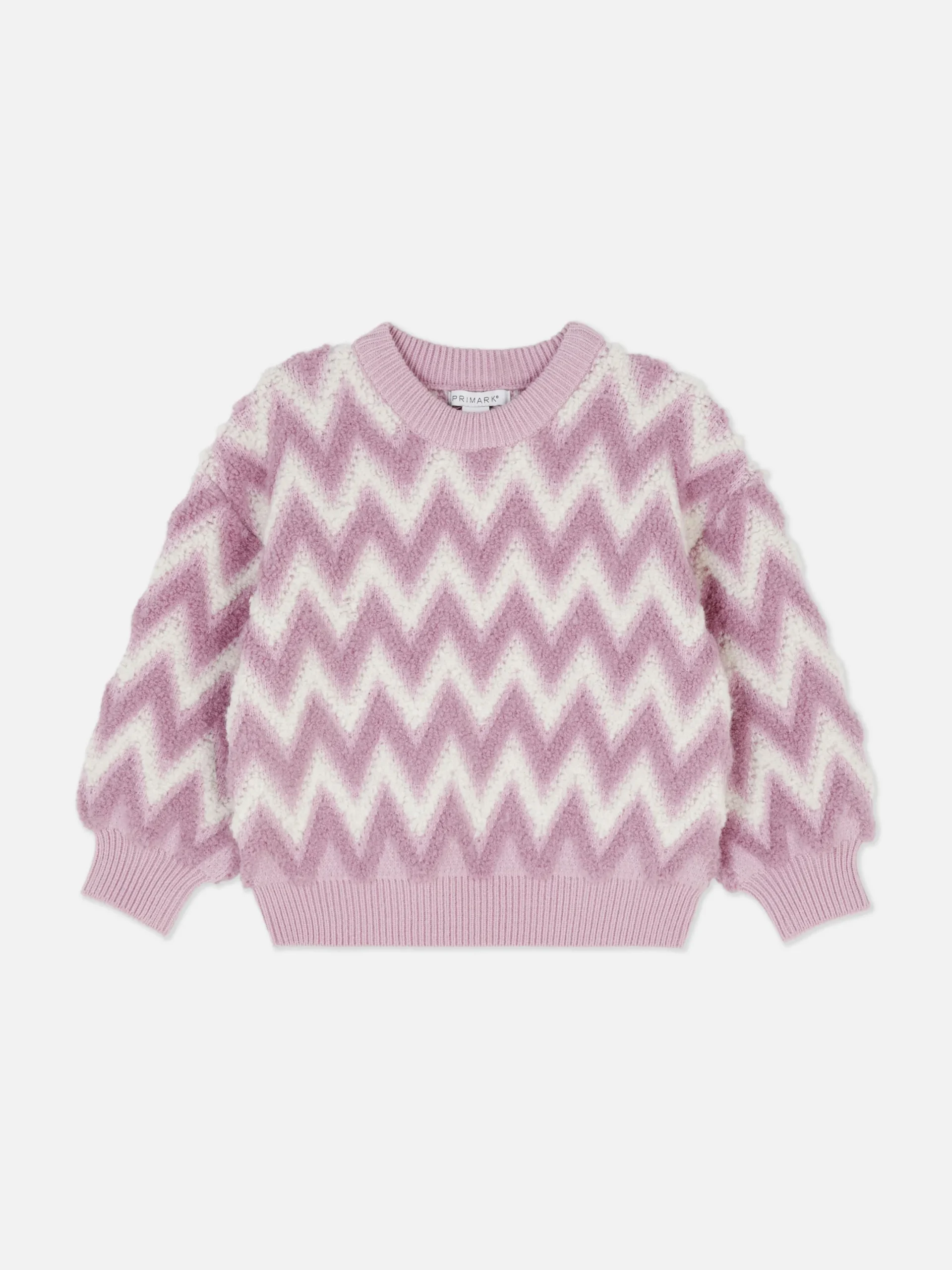 Pulls Et Gilets|Primark Pull En Maille Duveteuse à Motif Zigzag Rose