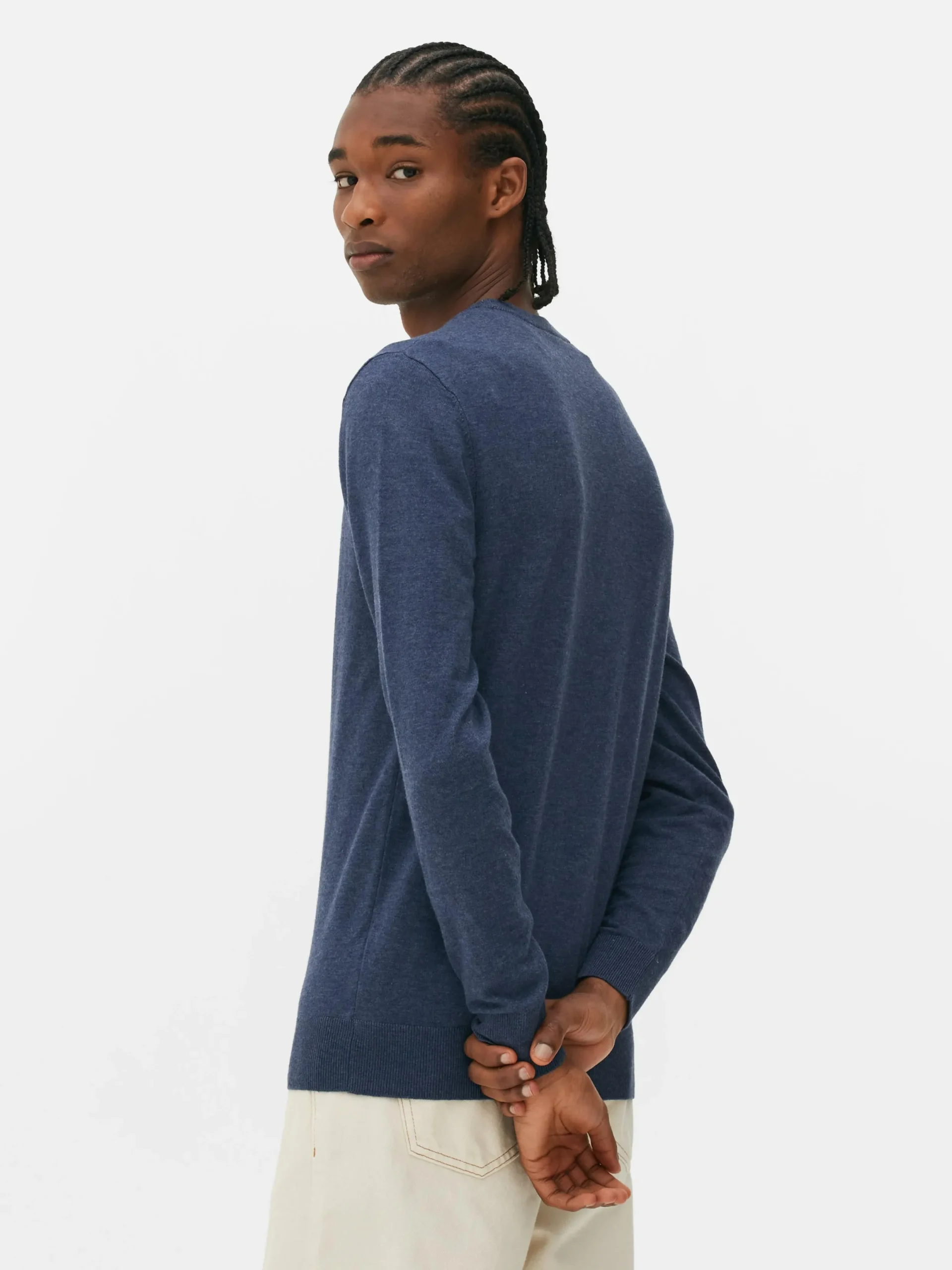 Pulls Et Gilets|Primark Pull En Maille Fine à Col Ras-du-cou Bleu