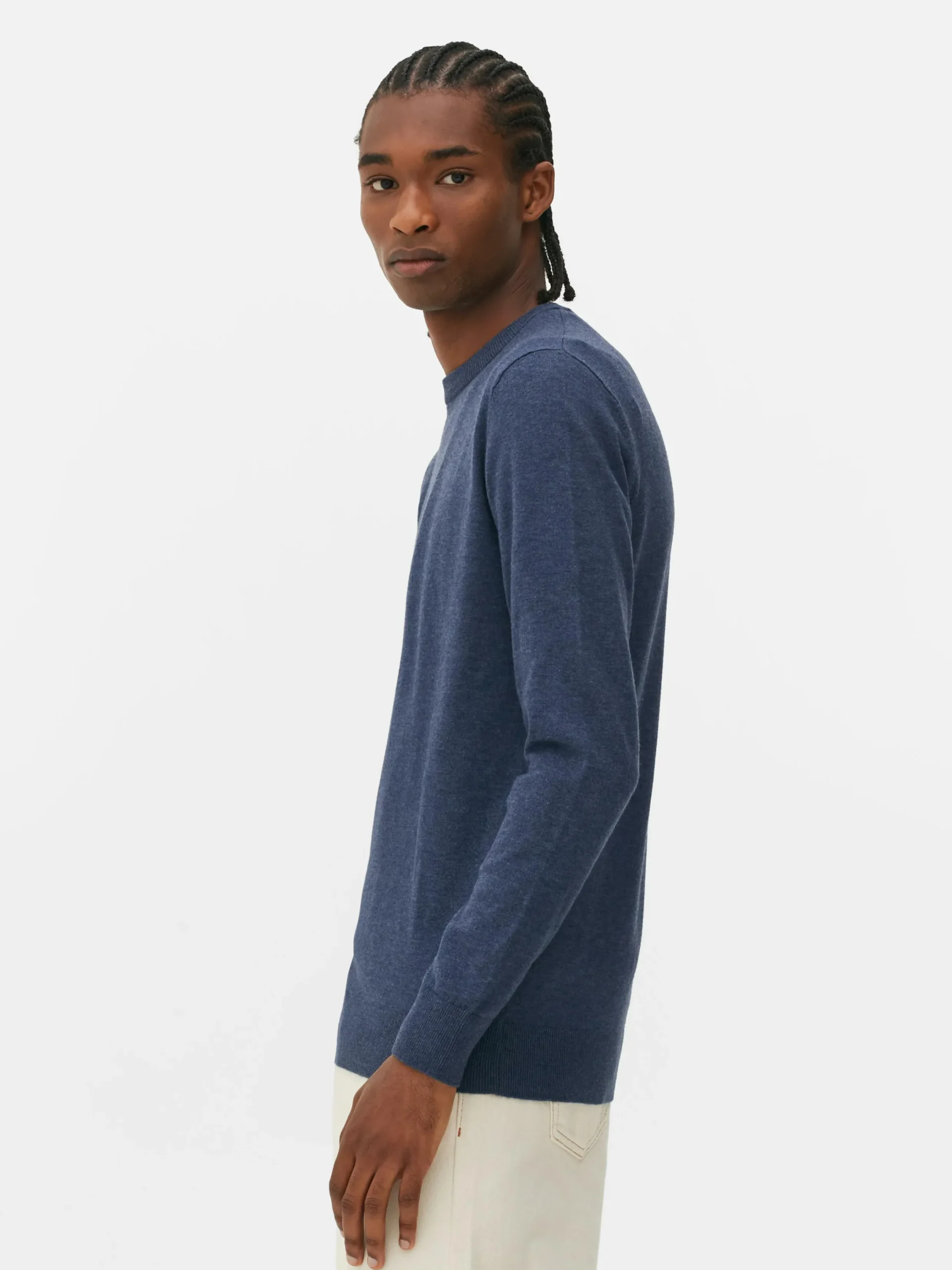 Pulls Et Gilets|Primark Pull En Maille Fine à Col Ras-du-cou Bleu