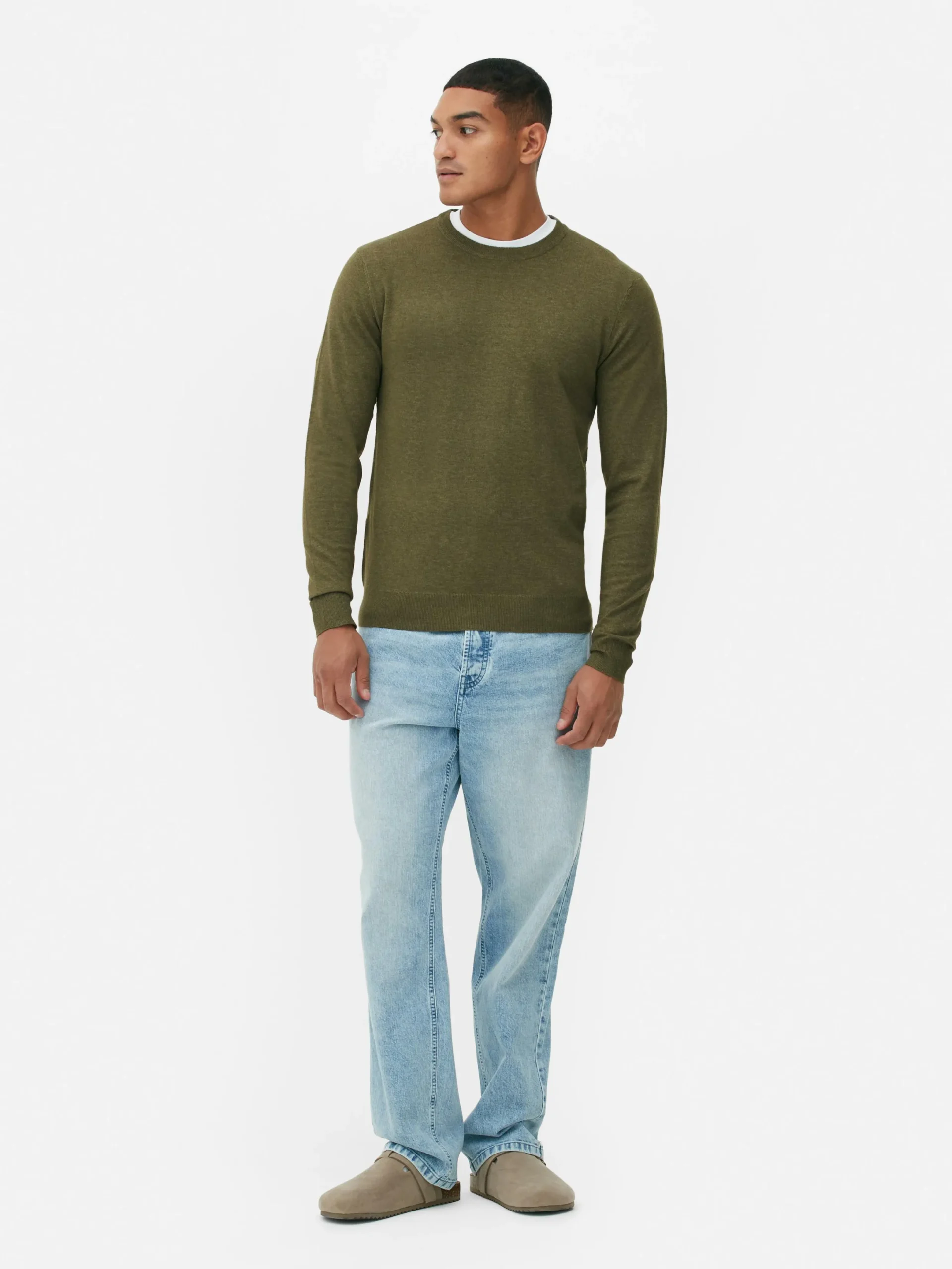 Pulls Et Gilets|Primark Pull En Maille Fine à Col Ras-du-cou Vert