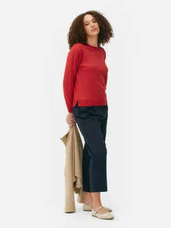 Pulls Et Gilets|Primark Pull En Maille Fine à Col Ras-du-cou Rouge