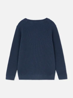 Pulls Et Gilets|Primark Pull En Maille Gaufrée Pour Garçon Bleu marine