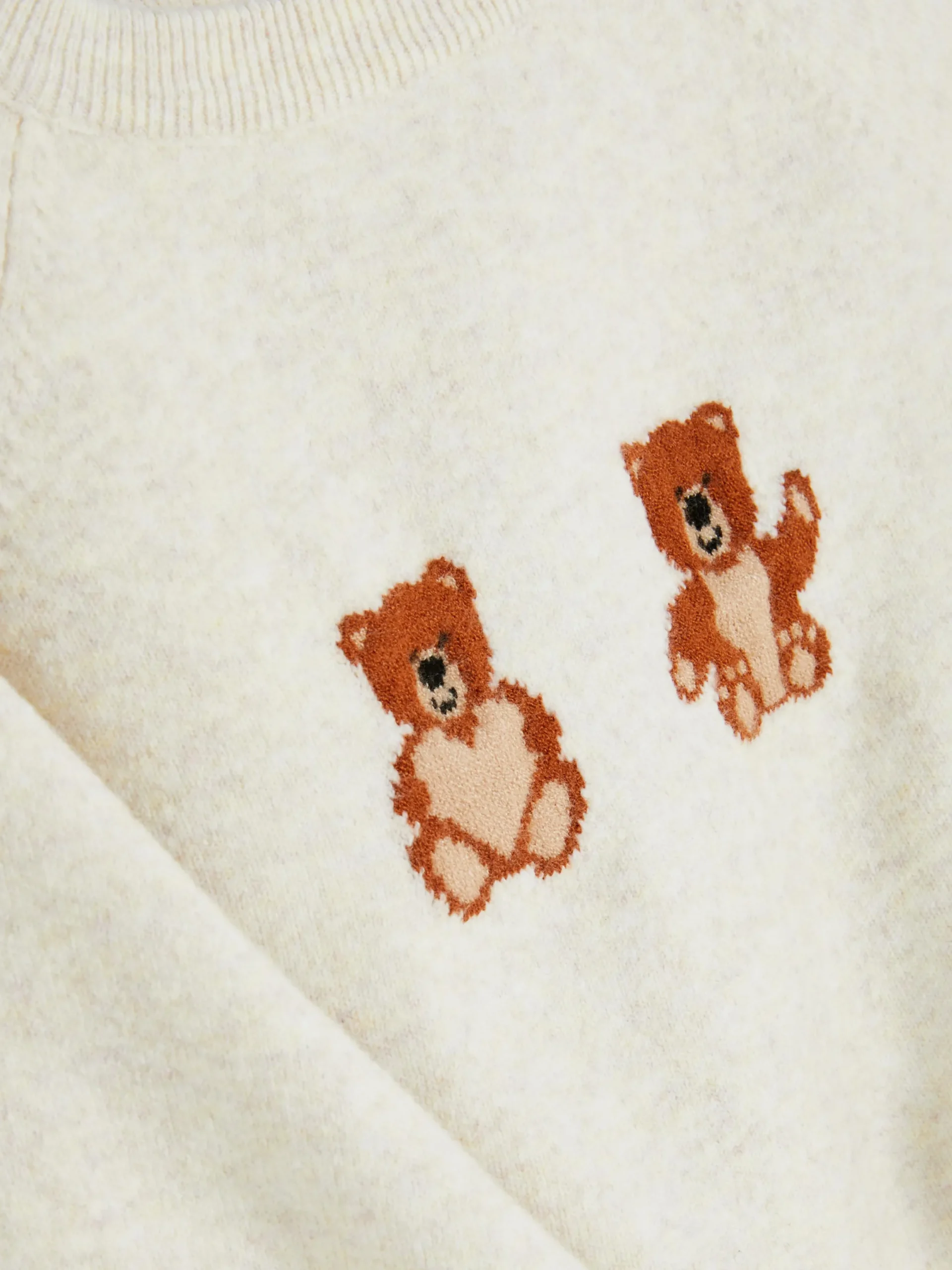 Pulls Et Gilets|Primark Pull En Maille Ours En Peluche Écru