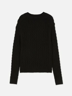 Pulls Et Gilets|Primark Pull En Maille Torsadée à Col Montant Noir