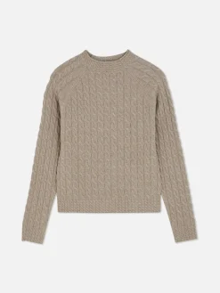 Pulls Et Gilets|Primark Pull En Maille Torsadée à Col Montant Marron