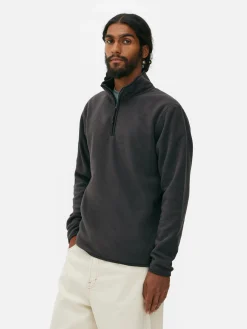 Pulls Et Gilets|Sweats À Capuche Et Sweat-Shirts|Primark Pull En Molleton à Col Zippé Anthracite