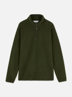 Pulls Et Gilets|Sweats À Capuche Et Sweat-Shirts|Primark Pull En Molleton à Col Zippé Kaki