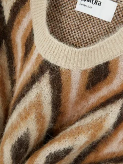 Pulls Et Gilets|Primark Pull En Tricot à Motif Losange Rita Ora Marron