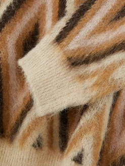 Pulls Et Gilets|Primark Pull En Tricot à Motif Losange Rita Ora Marron