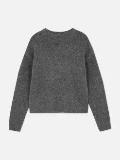 Pulls Et Gilets|Primark Pull En Velours Orné De Nœuds Anthracite