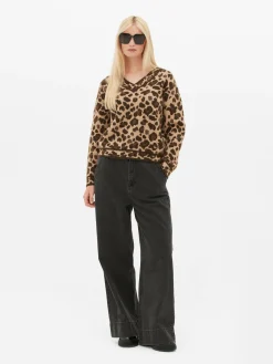 Pulls Et Gilets|Primark Pull Léopard à Col En V Multicolore